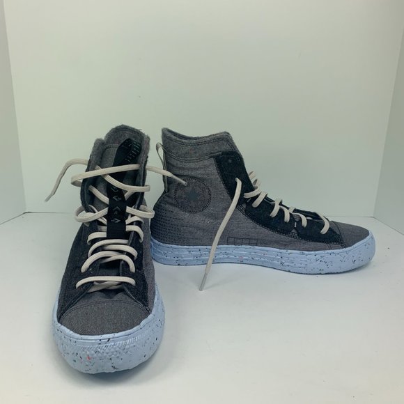 Converse Mens CTAS Crater Hi Canvas Renew 169418C Black/Dark Grey/Light Grey - Picture 8 of 11